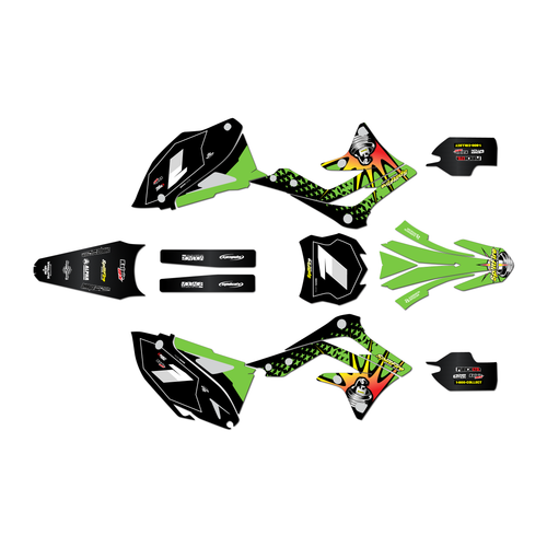 kawasaki kx450f graphics kit 2013-2015 lancaster series green