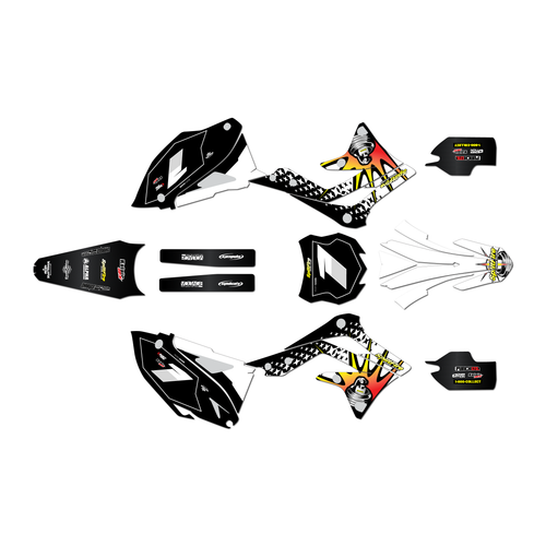 kawasaki kx450f graphics kit 2013-2015 lancaster series white
