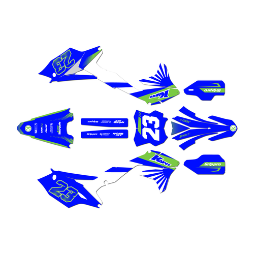 kawasaki kx450f graphics kit 2016-2018 fh series blue