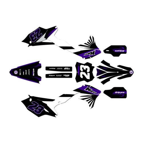 kawasaki kx450f graphics kit 2016-2018 fh series purple