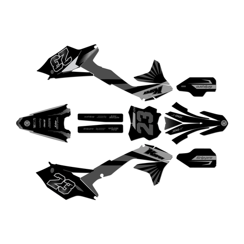 kawasaki kx450f graphics kit 2016-2018 fh series smoke