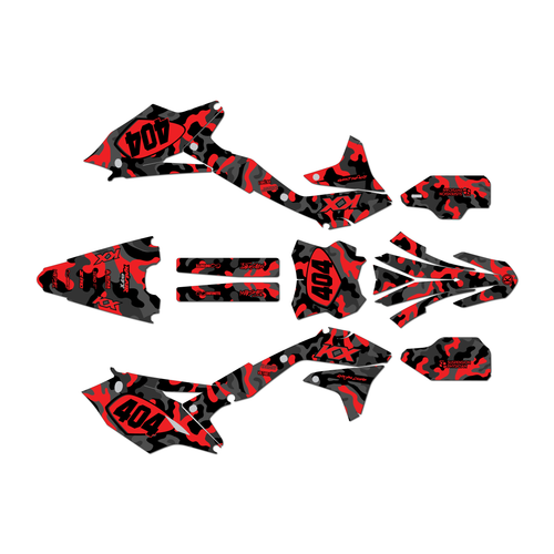 kawasaki kx450f graphics kit 2016-2018 invasion series red-shift