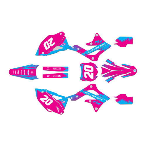 kawasaki kx450f graphics kit 2012 spear series magenta