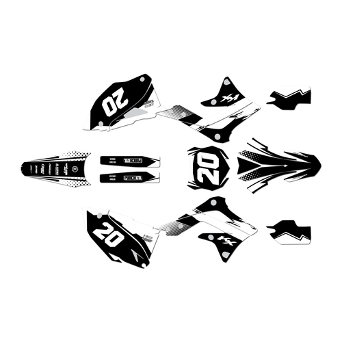 kawasaki kx450f graphics kit 2012 spear series white