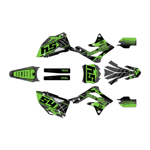kawasaki kx450f graphics kit 2012 split series green-shift