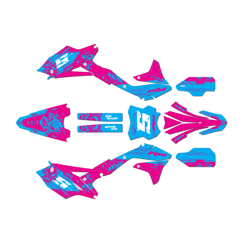 kawasaki kx450f graphics kit 2016-2018 night-city series magenta
