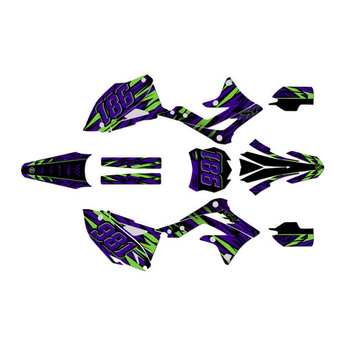 kawasaki kx450f graphics kit 2012 twitch series purple