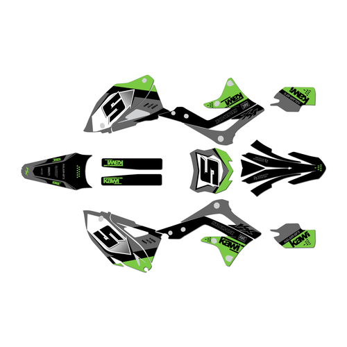 kawasaki kx450f graphics kit 2012 venom series green