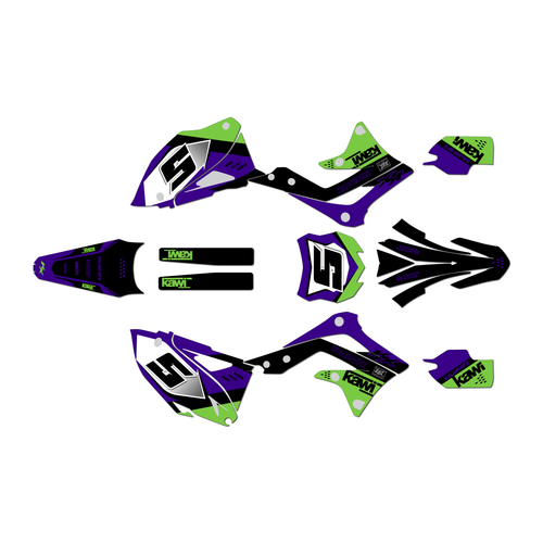 kawasaki kx450f graphics kit 2012 venom series purple