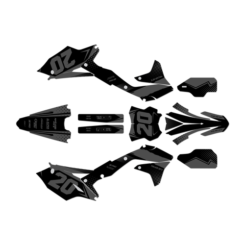 kawasaki kx450f graphics kit 2016-2018 spear series smoke