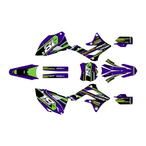 kawasaki kx450f graphics kit 2012 warrior series purple