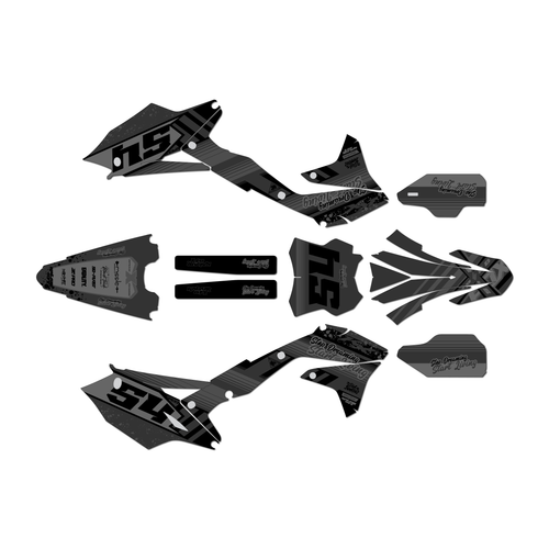 kawasaki kx450f graphics kit 2016-2018 split series smoke
