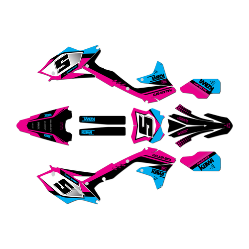 kawasaki kx450f graphics kit 2016-2018 venom series magenta