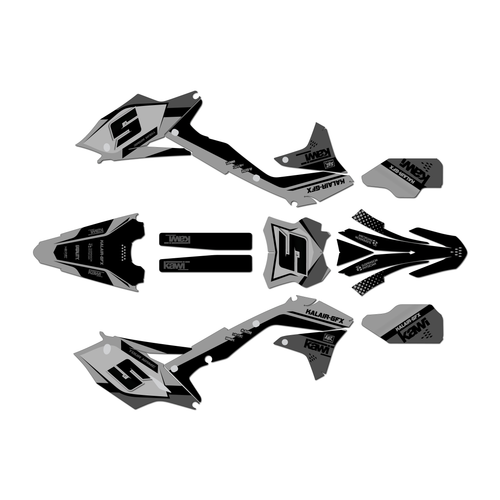 kawasaki kx450f graphics kit 2016-2018 venom series smoke