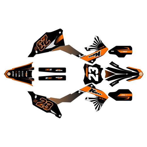 kawasaki kx450sr graphics kit 2022-2023 fh series orange