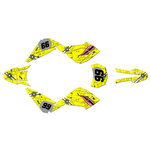 suzuki dr200-s graphics kit all years predator series yellow