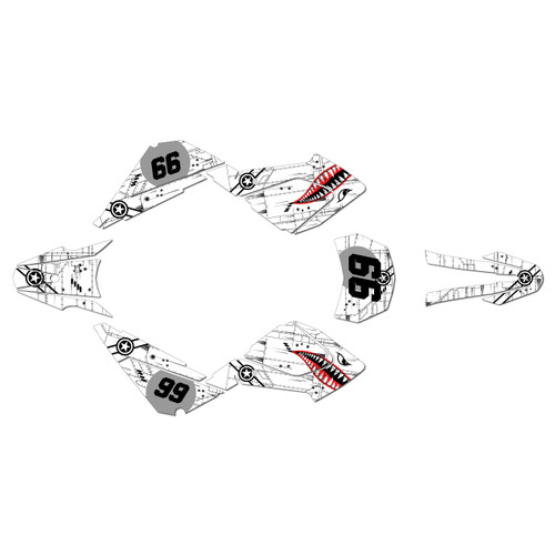 suzuki dr200-s graphics kit all years predator series white