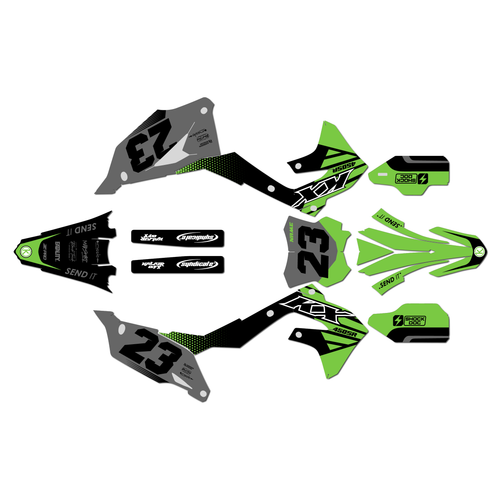kawasaki kx450sr graphics kit 2022-2023 oem series green