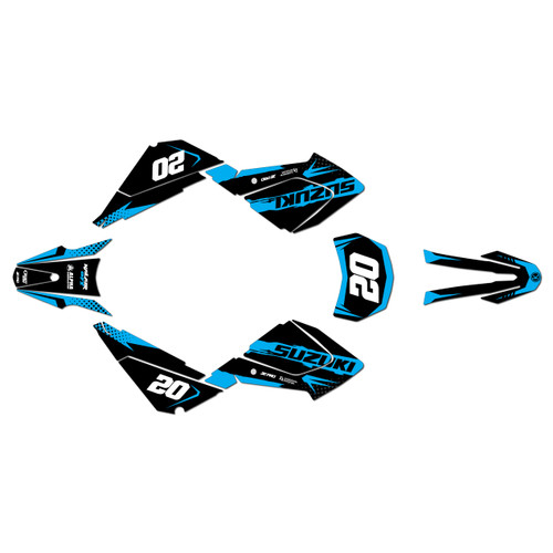 suzuki dr200-s graphics kit all years spear series teal