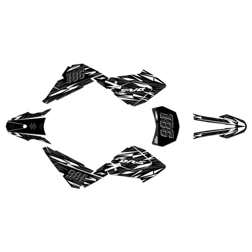 suzuki dr200-s graphics kit all years twitch series white