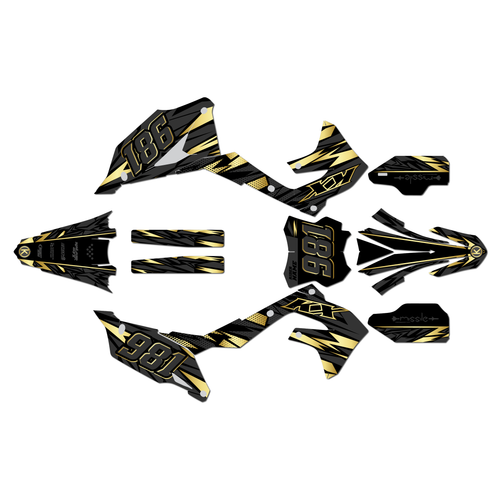 kawasaki kx450sr graphics kit 2022-2023 twitch series gold
