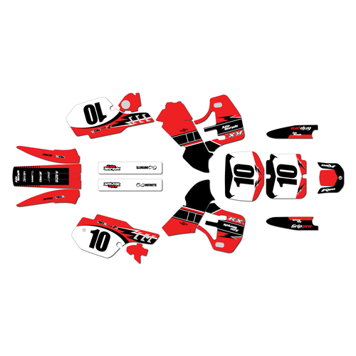 kawasaki kx500 graphics kit 1989-2004 speed series red
