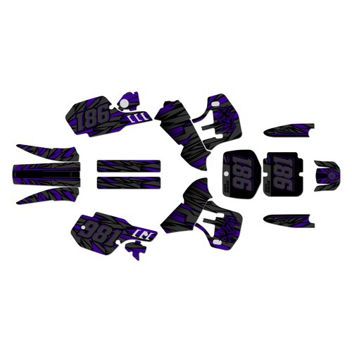 kawasaki kx500 graphics kit 1989-2004 twitch series purple