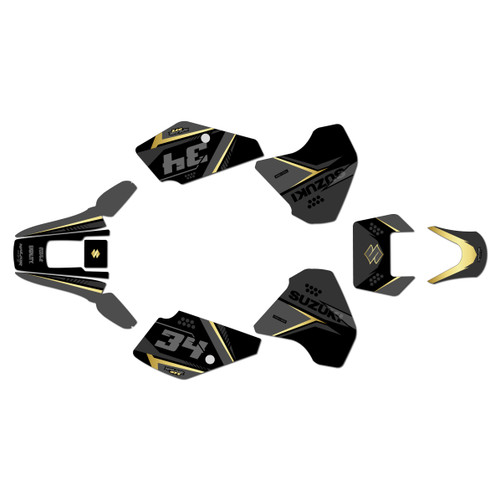 suzuki dr350 graphics kit 1990-2000 icon series gold