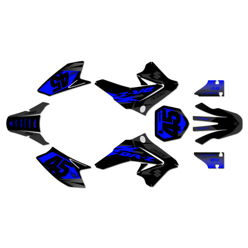 suzuki drz70 graphics kit all years division series blue-shift