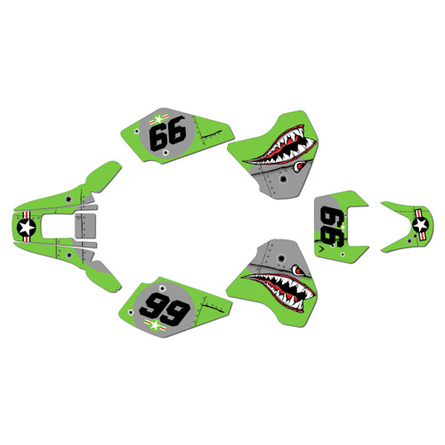 suzuki dr350 graphics kit 1990-2000 predator series green