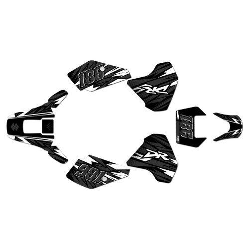 suzuki dr350 graphics kit 1990-2000 twitch series white