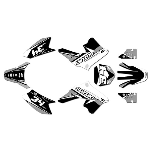 suzuki drz70 graphics kit all years icon series white