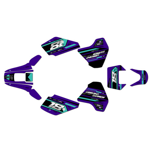 suzuki dr350 graphics kit 1990-2000 warrior series purple