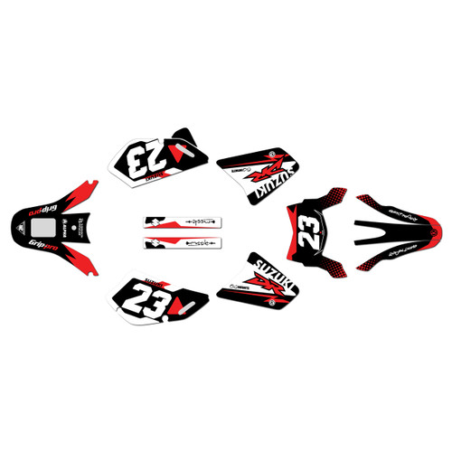 suzuki dr650 graphics kit all years evader series red