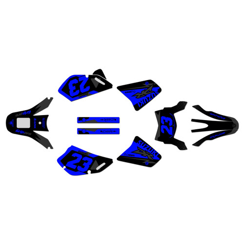 suzuki dr650 graphics kit all years evader series blue-shift