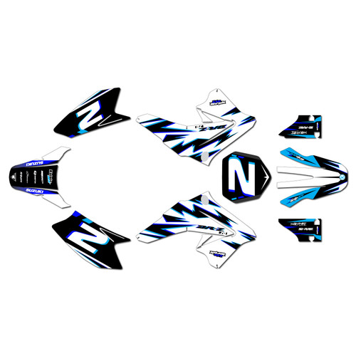 suzuki drz70 graphics kit all years vision series blue