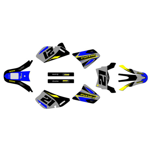 suzuki dr650 graphics kit all years shaders series yellow