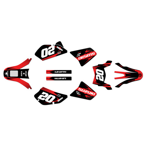 suzuki dr650 graphics kit all years spear series red