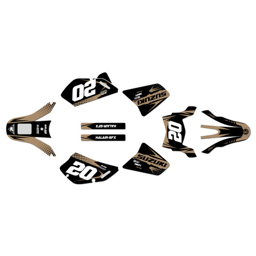 suzuki dr650 graphics kit all years spear series tan