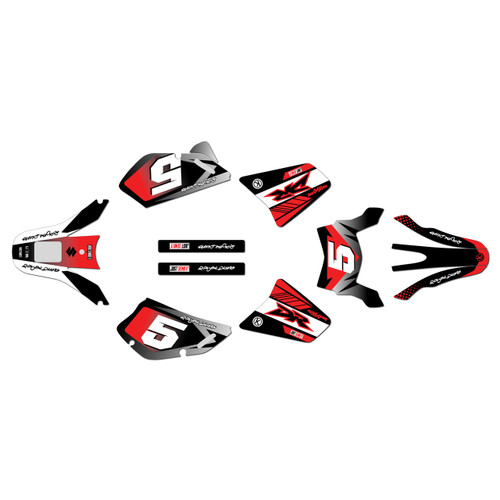 suzuki dr650 graphics kit all years turbo series red