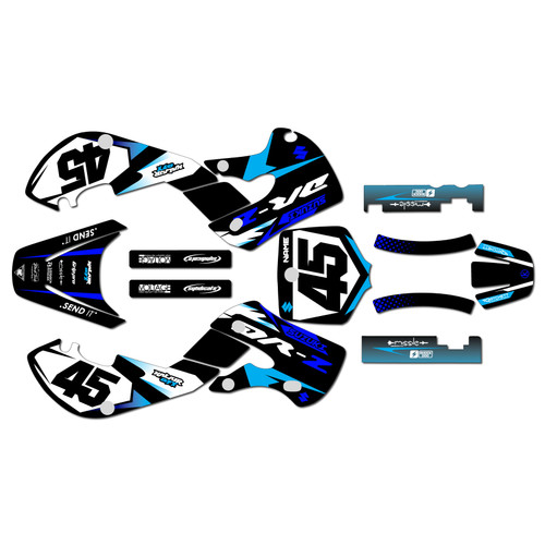 suzuki drz110 graphics kit 2000-2009 division series blue