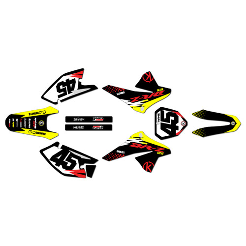suzuki drz125 graphics kit 2008-2026 division series yellow
