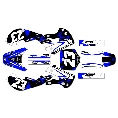 suzuki drz110 graphics kit 2000-2009 evader series blue