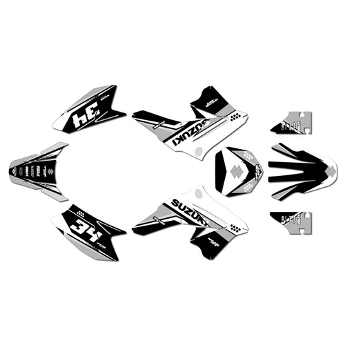 suzuki drz50 graphics kit all years icon series white