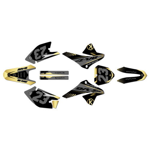 suzuki drz125 graphics kit 2008-2026 evader series gold