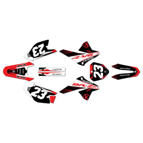 suzuki drz125 graphics kit 2008-2026 evader series red