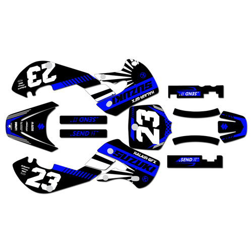 suzuki drz110 graphics kit 2000-2009 fasthouse series blue