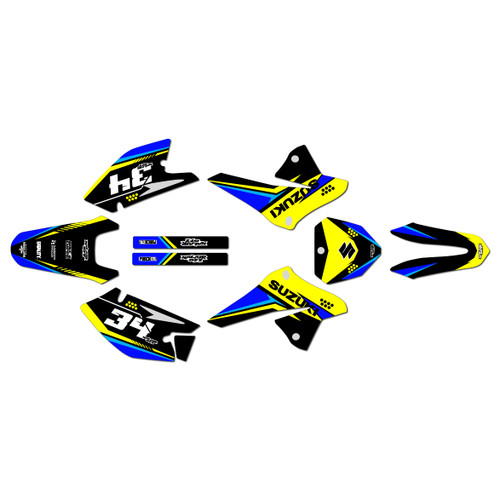 suzuki drz125 graphics kit 2008-2026 icon series yellow