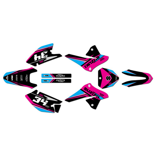 suzuki drz125 graphics kit 2008-2026 icon series magenta