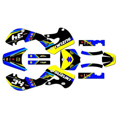 suzuki drz110 graphics kit 2000-2009 icon series yellow